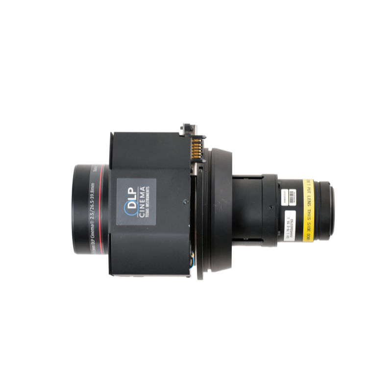 Barco S-Series Zoom Lens for digital cinema projector maintenance and replacement.
