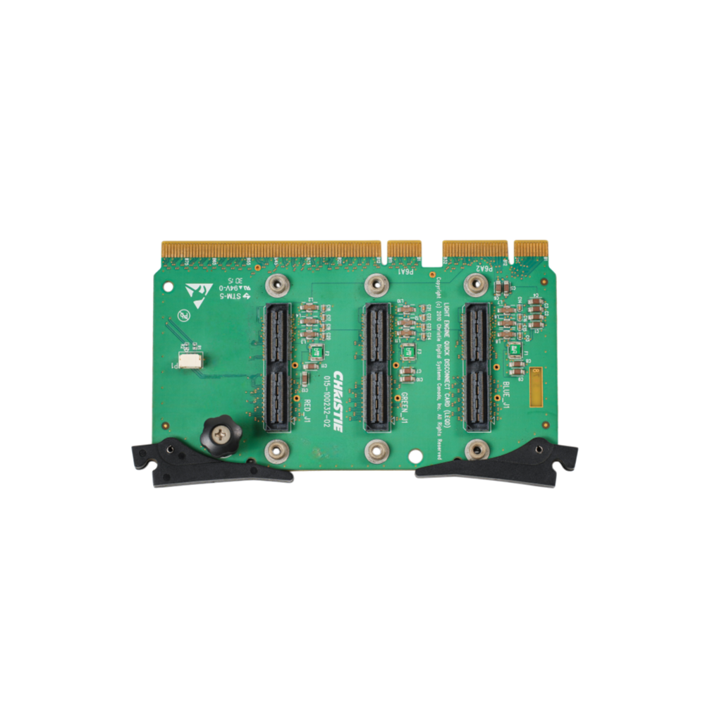 Christie LEQD light-engine quick-disconnect interface board.